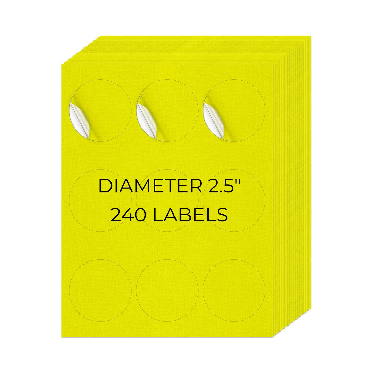 2-1/2" Round Printer Labels