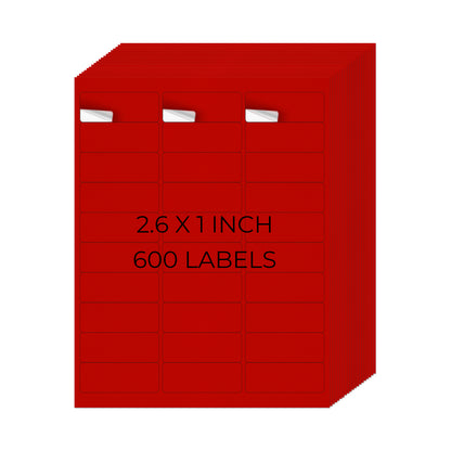 1" × 2-5/8" Printer Labels