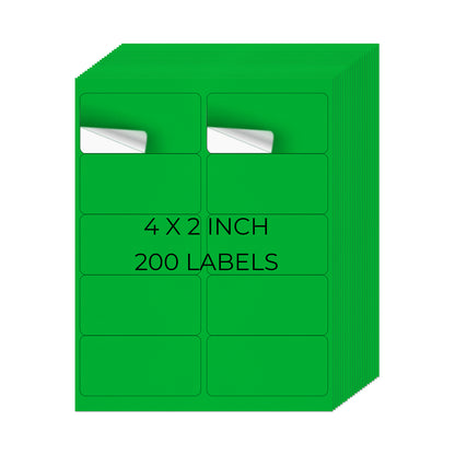 2 x 4 Zoll große Druckeretiketten 