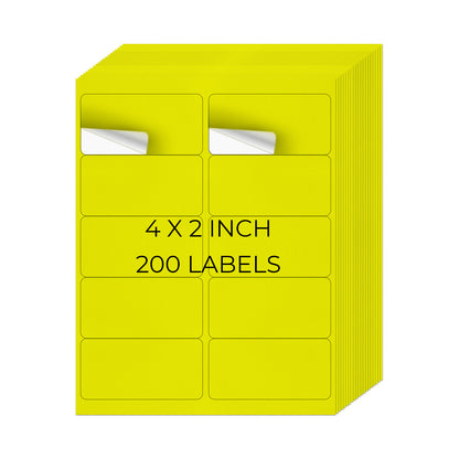 2 x 4 Zoll große Druckeretiketten 