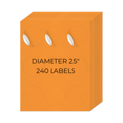 2-1/2" Round Printer Labels