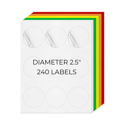 2-1/2" Round Printer Labels