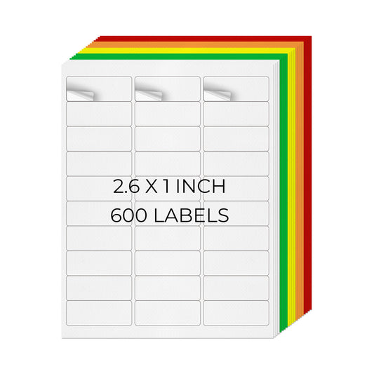 1" × 2-5/8" Printer Labels