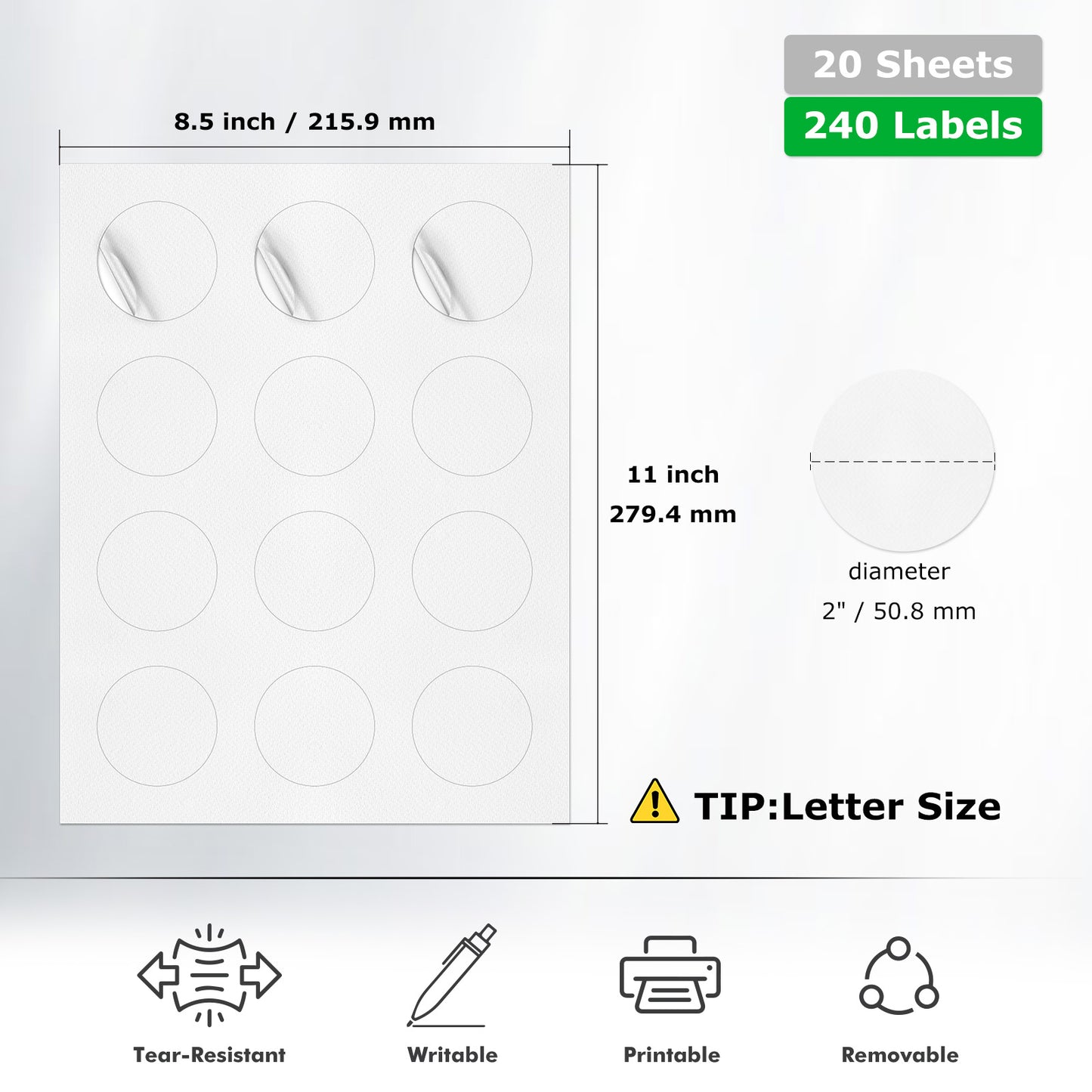 2" Round Printer Labels