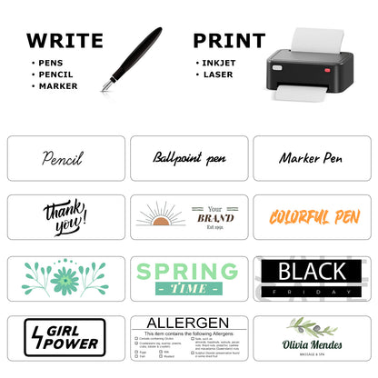 1" × 2-5/8" Printer Labels