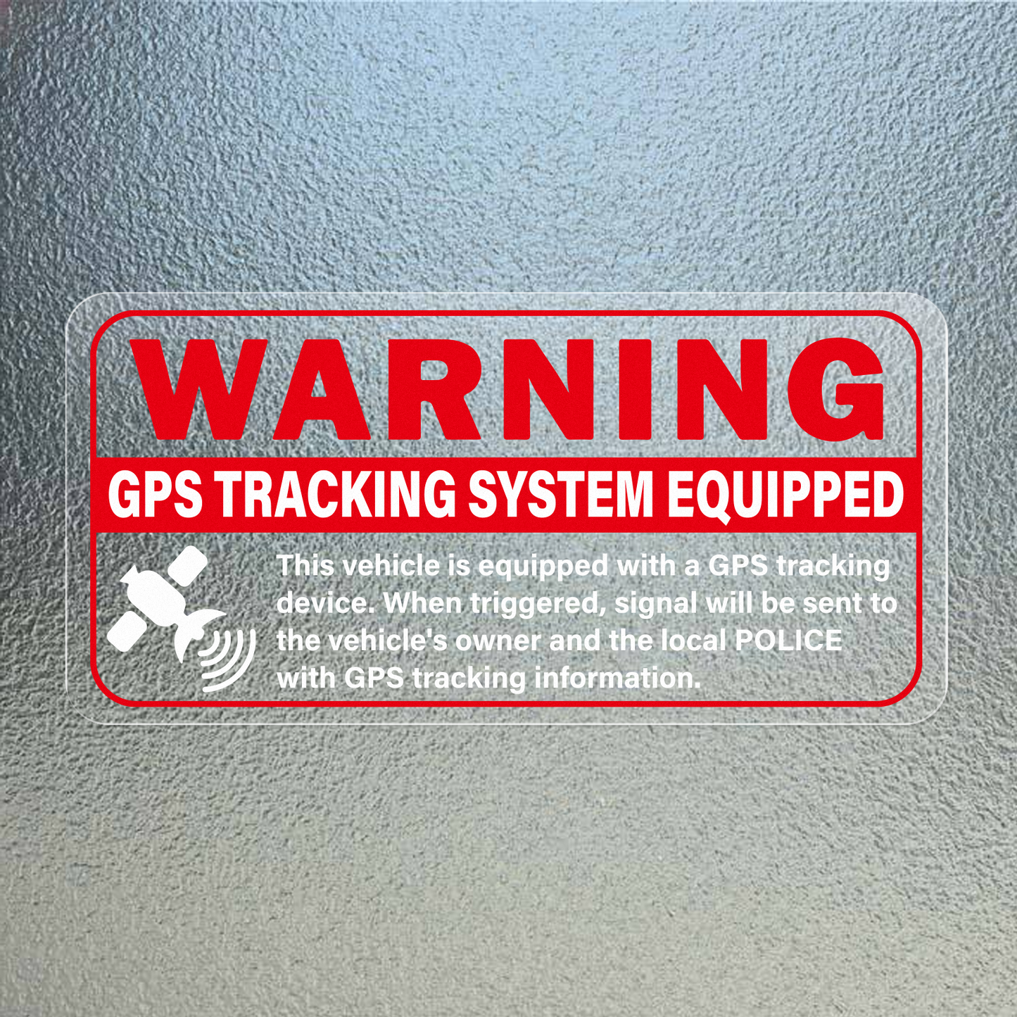 Anti-Theft System Vinyl Sticker