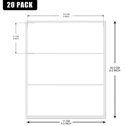 4 x 2 Inches Rectangle Labels 60 Pieces