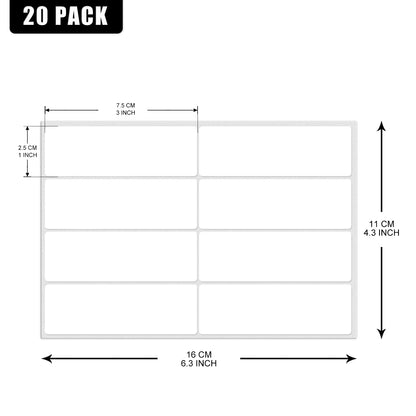 3 x 1 Inches Rectangle Labels 160 Pieces