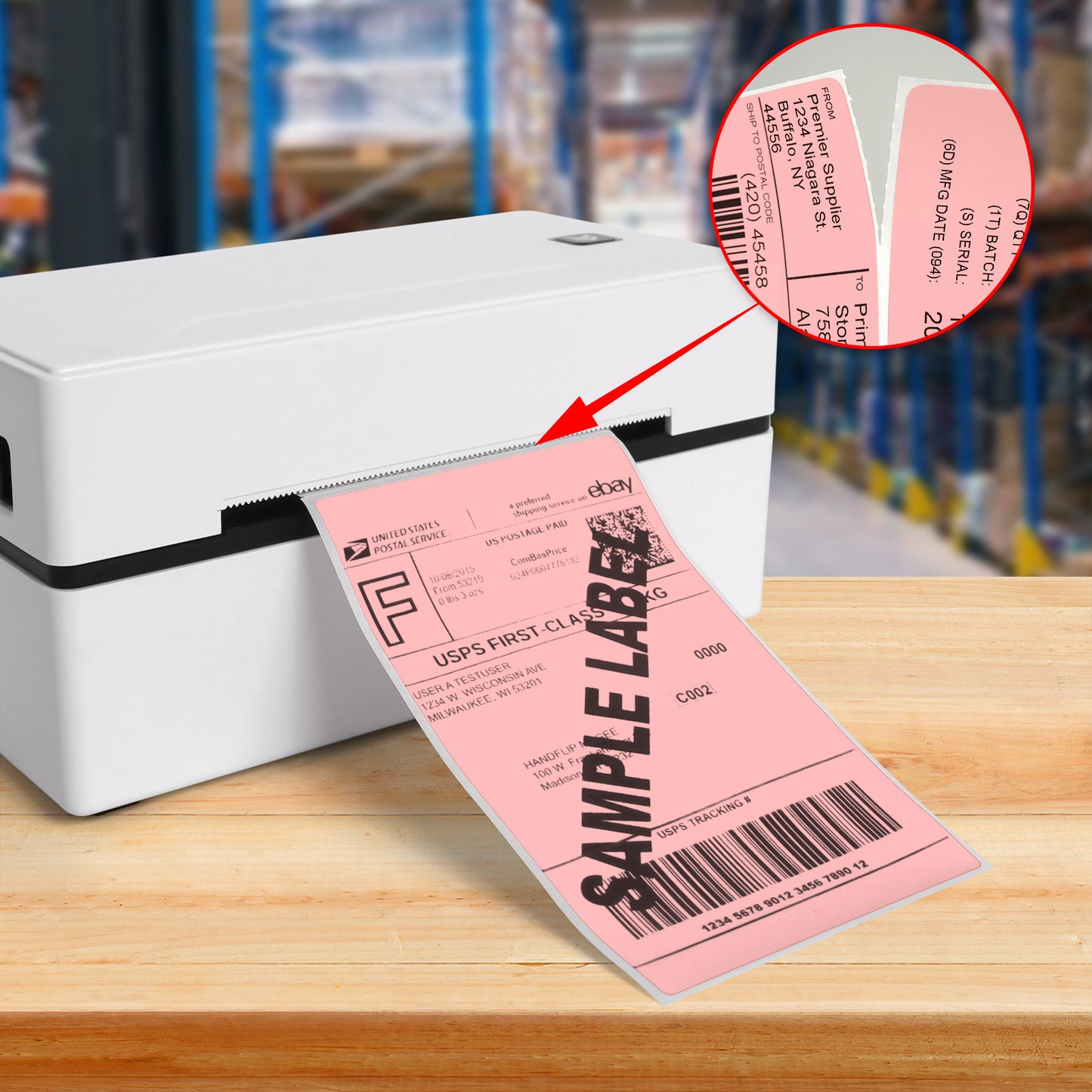 3 × 5 Inch Shipping Thermal Labels